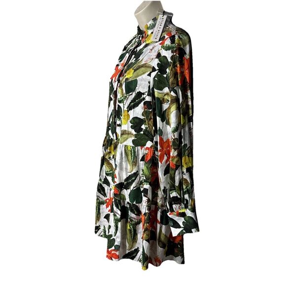 NWT Alice + Olivia Cailin Size XS Button Front Mini Dress in Tropical Sunrise - Picture 14 of 15